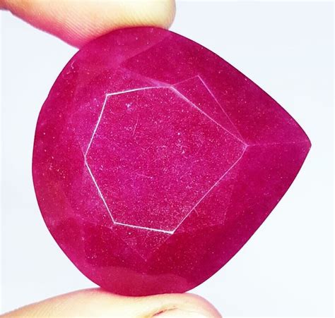 Natural Red Ruby Certified Loose Gemstone Ct Big Size Ruby Opaque