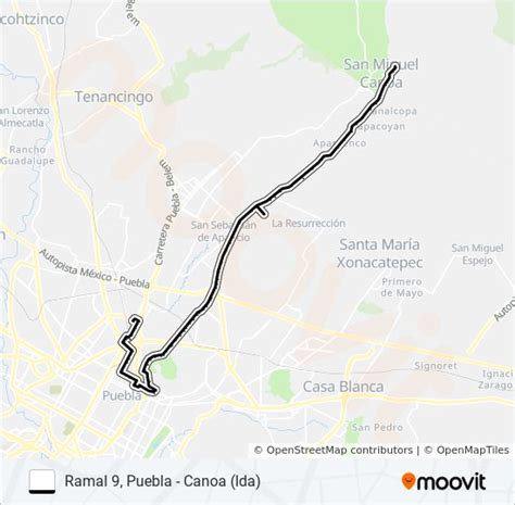 Ruta Pueblacholula Horarios Paradas Y Mapas Ramal 9 Puebla Canoa