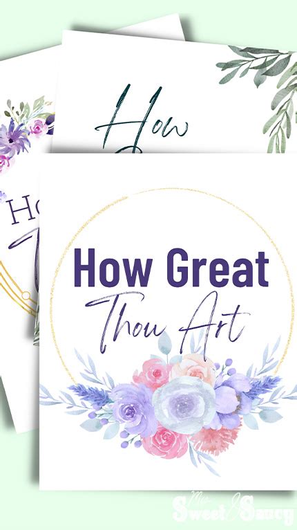 Free How Great Thou Art Hymn Printable My Sweet And Saucy