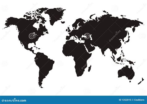 World Map stock illustration. Illustration of oceano, mundo - 1352015