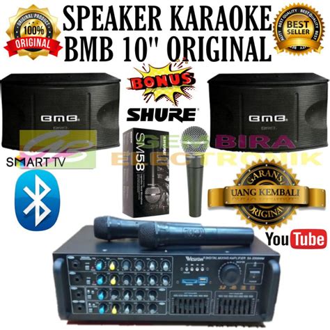 Jual Paket Speaker Karaoke Bmb Inchi Ampli Bluetooth Weston Include