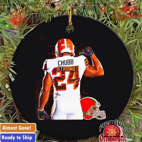 Nick Chubb strong Cleveland ornament tree Decoration