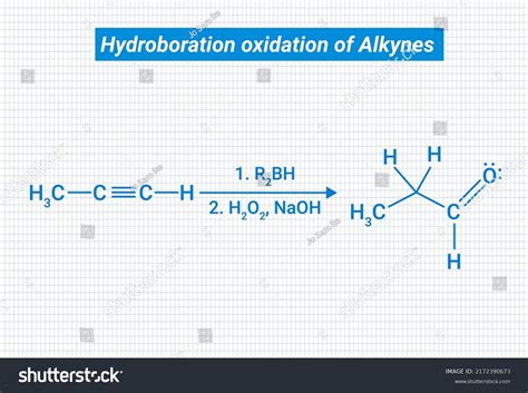 Structure Hydroboration Oxidation Alkynes Stock Vector Royalty Free