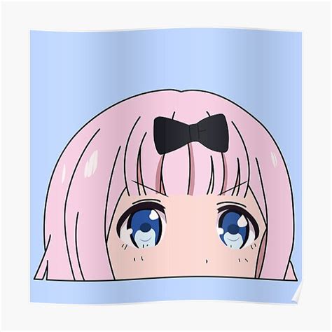 Chika Fujiwara Peeker Poster For Sale By Akuma San Redbubble