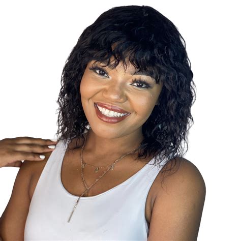 Brazilian Hair Water Wave Fringe Wig Inch Shop Today Get It