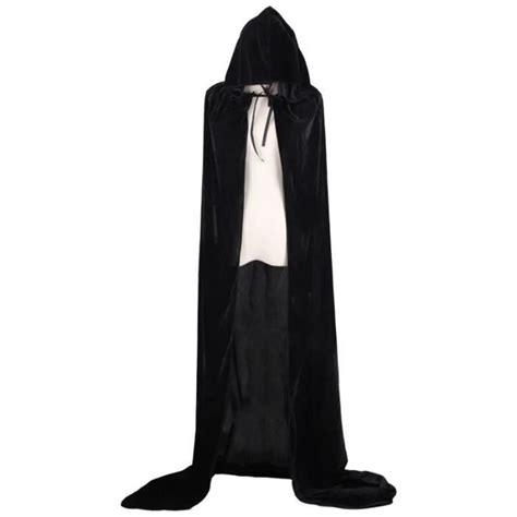 Noir Cm Cape De Mort Capuche Pour Adulte Et Enfant Costume D