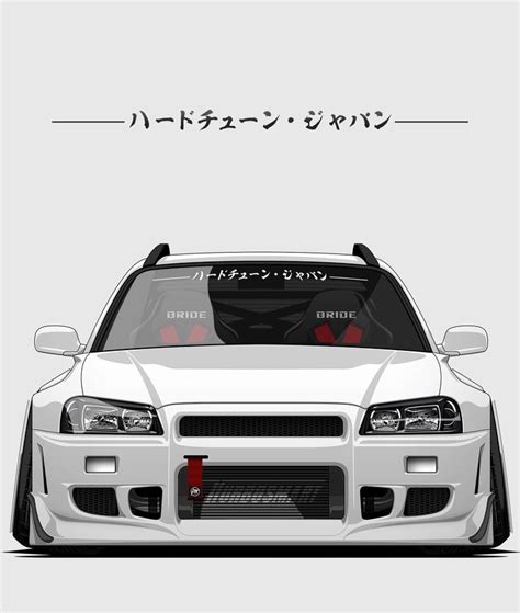 Hardtuned Japan Katakana Window Banner Layered Vinyl Japan Dream Cars