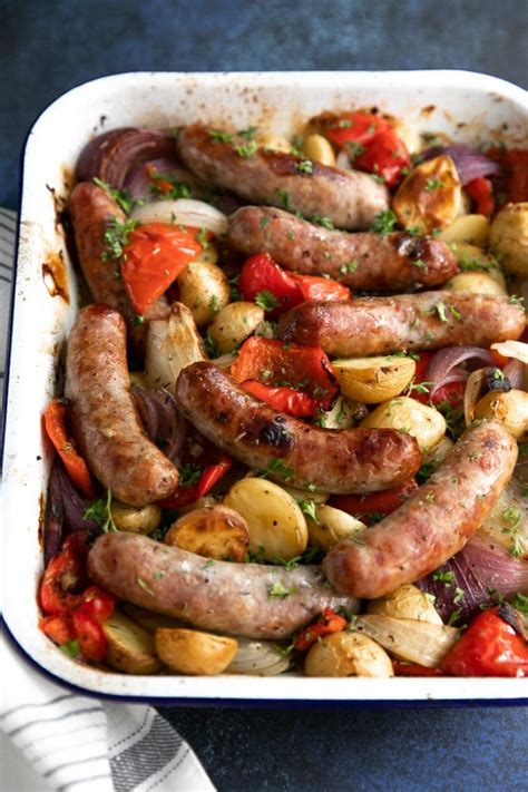 Easy Oven Roasted Sausage And Potatoes Recipe The Forked Spoon