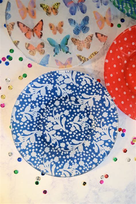 Decoupage Plates How To Mod Podge Plates With Tissue Paper