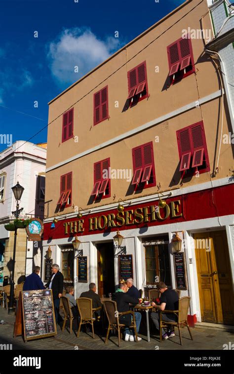 The Horseshoe Pub Old Town Gibraltar Europe Stock Photo Alamy