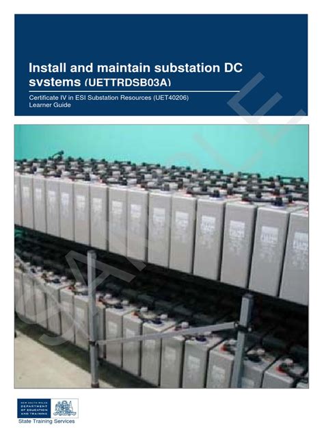 Substation Dc Systems Battery Electricity Rechargeable Battery