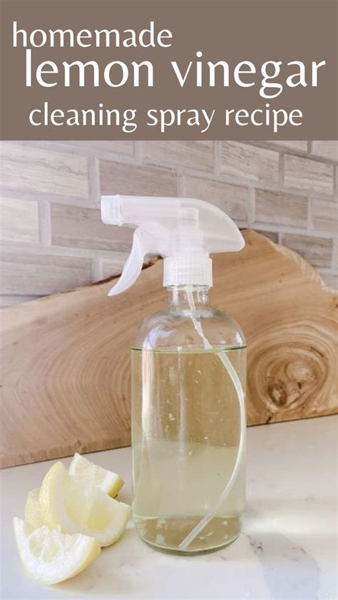 Homemade Lemon Vinegar Cleaning Spray Recipe In 2023 Vinegar Cleaning