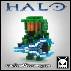 Master Chief 3D Voxel Perlerbead Halo From Voxel 3d Perler Bead