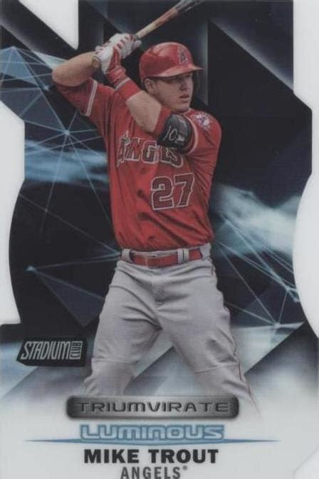 2016 Topps Stadium Club Triumvirate Mike Trout T 7a Luminous For