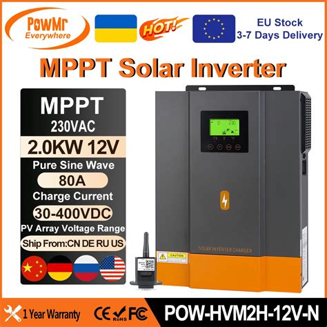 Powmr W Hybrid Solar Inverter V V Pv Panel Max V Built In