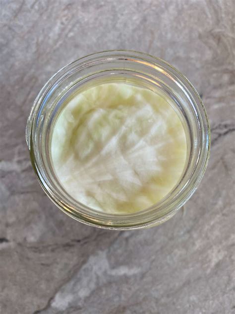 Mason Jar Sauerkraut Cabbage Leaf Creekside Simplicity