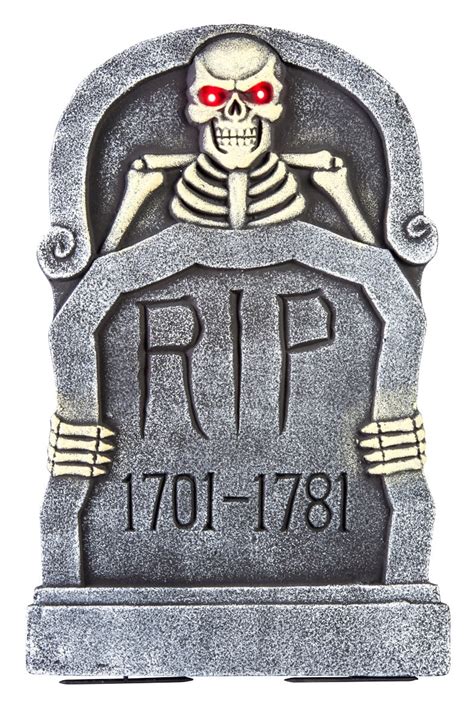 Light Up Skeleton Tombstone