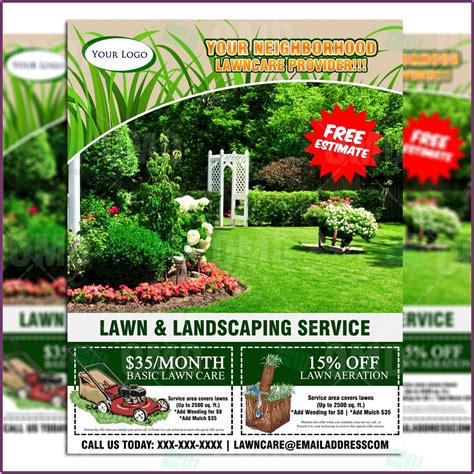 Landscaping Flyer Templates Word Template Resume Examples Zv Rqe X