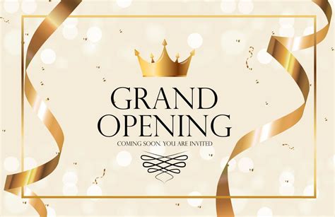 Grand Opening Luxury Invitation Banner Background. Vector Illustration 3516148 Vector Art at ...