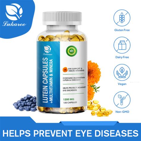 Eye Vitamins Lutein With Zeaxanthin Supports Eye Health Eye Health Mineral Supplement Contains