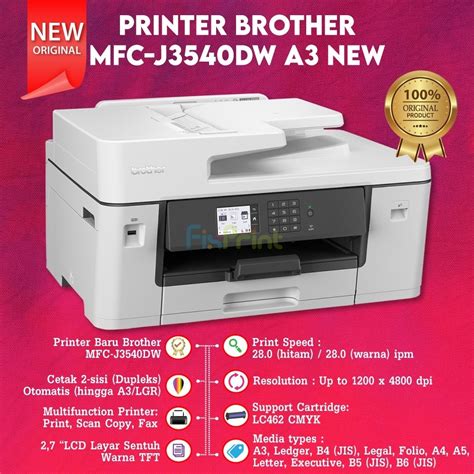 Jual Printer Brother Inkjet Multifunction Color Mfc J3540dw A3 New