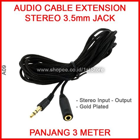 Jual Meter Audio Cable Extension Extender Jack Mm Mm Kabel