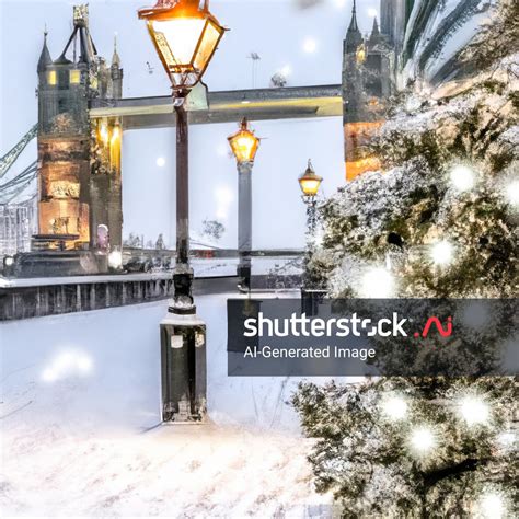 Winter Scene City London Christmas Lights AI-generated image 2384708877 ...