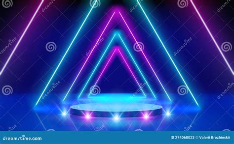 Neon Triangular Arch Podium Led Arcade Stage Light Spotlight Lines