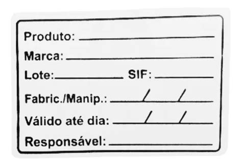 Etiqueta Para Manipula O Alimentos Anvisa Bopp Mil Etq Frete Gr Tis