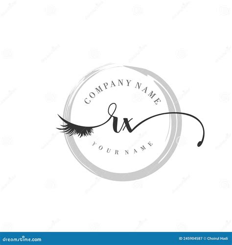 Logo Rx Iniziale Calligrafia Bellezza Salone Moda Moderno Monogramma Di