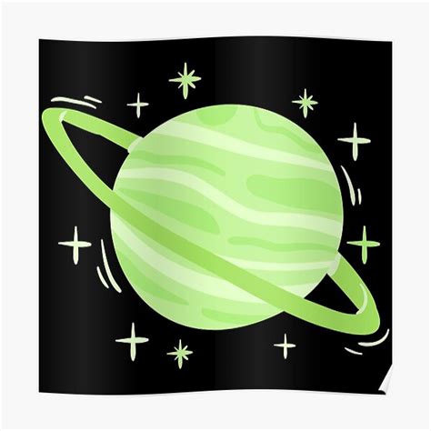 Mikrokosmos Pastel Green Planet Poster For Sale By Serendipitousmt