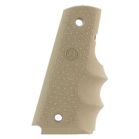 Hogue Grip W Finger Grooves For Government Pistol Flat Dark