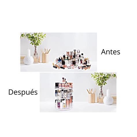 Ripley ORGANIZADOR ACRILICO DE MAQUILLAJE Y COSMETICOS GIRATORIO 360