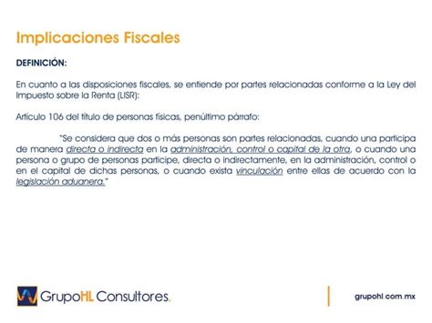 Implicaciones contables y fiscales de las partes relacionadas en México