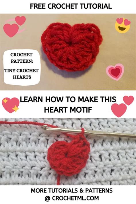 Crochet Video Tutorial - Crochet Pattern: Tiny Crochet Hearts ...