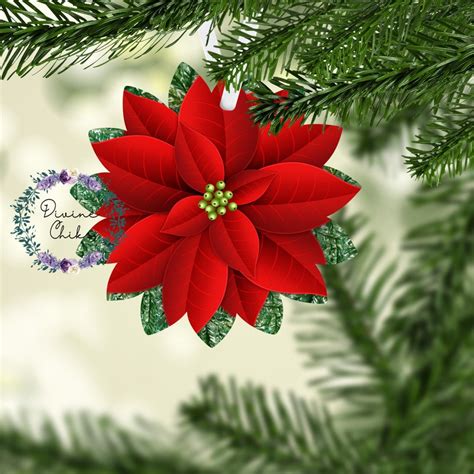 Poinsettia Ornament Etsy