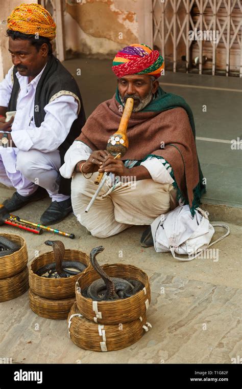 Indian Snake Charmers Stock Photo Alamy