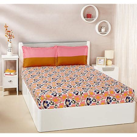 Amazon Brand Solimo Mystic Drops Tc Cotton Double Bedsheet