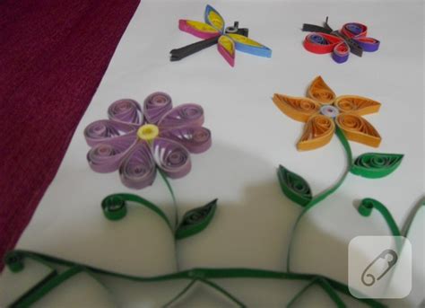 Quilling çiçek ve kelebekler 10marifet org