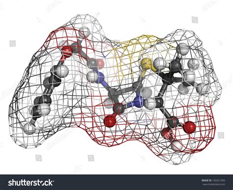 Penicillin V Antibiotic Molecule Chemical Structure Stock Illustration ...