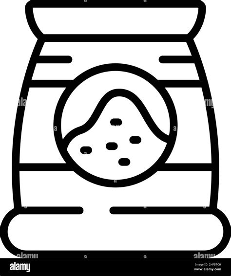 Cement Sack Icon Outline Vector Wall Construction Build Worker Stock