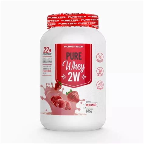 Suplemento En Polvo Puretech Whey Protein Pure Whey 2W Sabor Frutilla