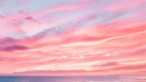 Pink Desktop Wallpaper Laptop Computer Background K Full Hd Sky Clouds