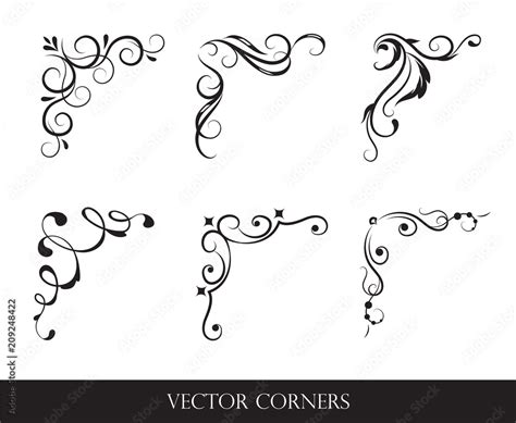 Set Of Frames Borders Labels Collection Of Original Design Elements