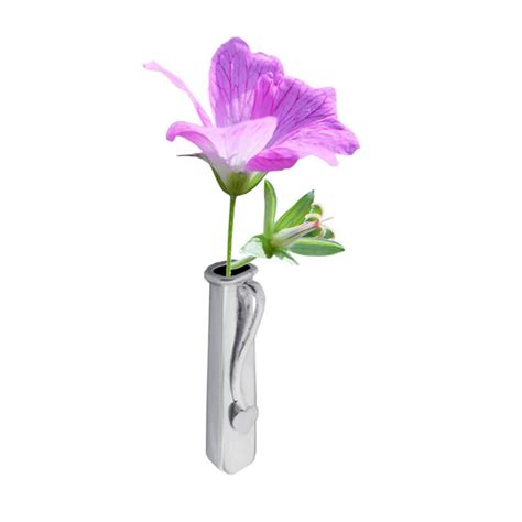 Sterling Silver Simple Lapel Flower Holder