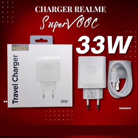 Jual Travel Charger Realme 33watt Vcb3heaeh Super Dart Super Vooc Pengisian Super Cepat Fast