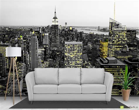 Black And White Cityscape Wall Mural - 1600x1275 - Download HD ...