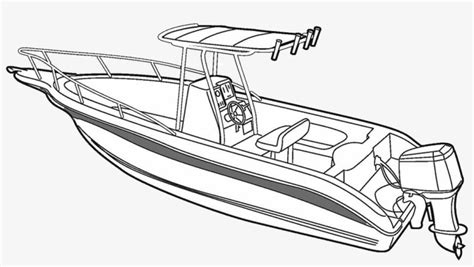 Drawn Yacht Speed Boat Speed Boat Line Drawing Free Transparent Png