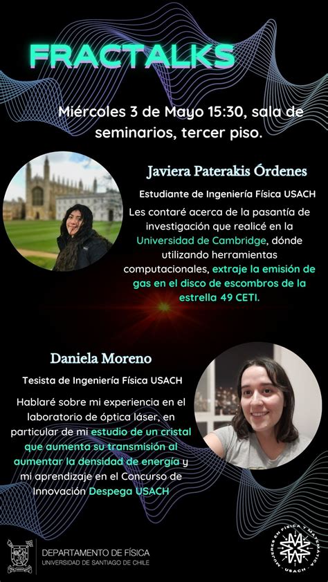 Seminarios De F Sica Fractalks Mi Rcoles De Mayo Horas