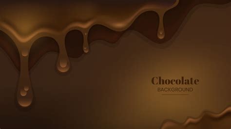 Fondo De Chocolate Derretido Vector Premium